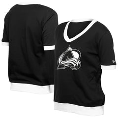 Colorado Avalanche - New Era Women's Game Day Rhinestuds T-Shirt Black