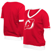 New Jersey Devils - New Era Women's Game Day Rhinestuds T-Shirt Red