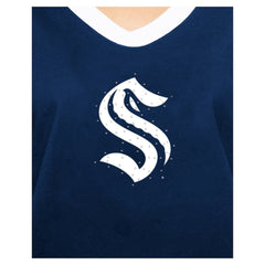 Seattle Kraken New Era Women's Game Day Rhinestuds T-Shirt Deep Sea Blue