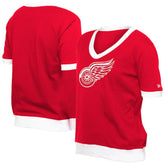 Detroit Red Wings - New Era Women's Game Day Rhinestuds T-Shirt Red