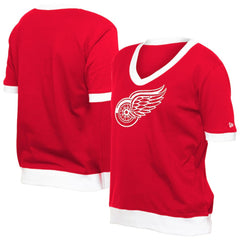 Detroit Red Wings - New Era Women's Game Day Rhinestuds T-Shirt Red