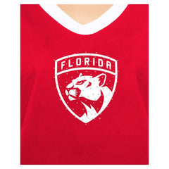 Florida Panthers - New Era Women's Game Day Rhinestuds T-Shirt Red