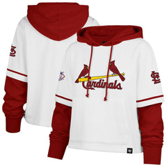 St. Louis Cardinals '47 Women's Trifecta Shortstop Cropped Pullover Hoodie Lifestyle