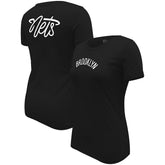NBA - Brooklyn Nets Stadium Essentials Women's Origins Script T-Shirt - Black