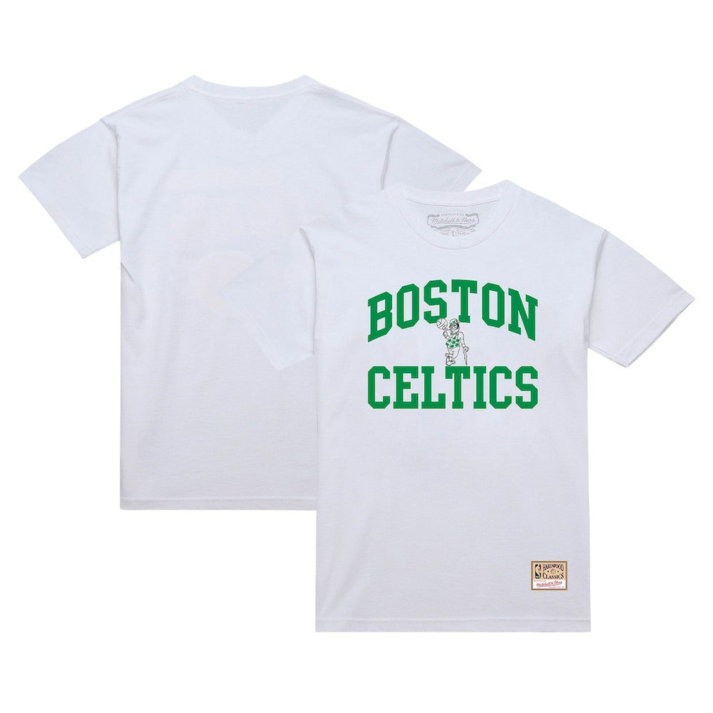 Mitchell & Ness - Boston Celtics Hardwood Classics Vintage Warm Up T-Shirt - White