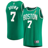 Fanatics - Jaylen Brown Boston Celtics 2024 NBA Finals Champions Fast Break Replica Player Jersey - Kelly Green - Icon Edition