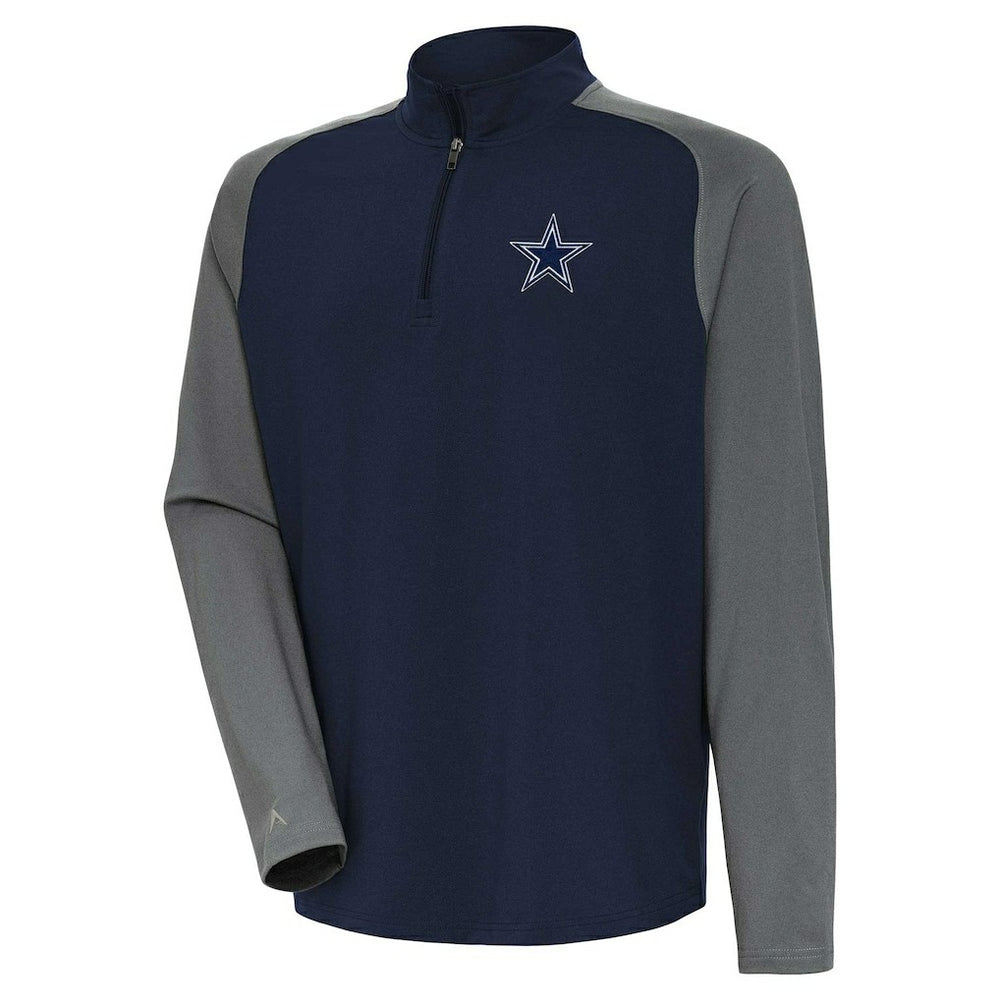Dallas Cowboys Antigua Dauntless Raglan Quarter-Zip Jacket Navy - NFL