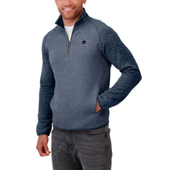 Dallas Cowboys Darius Rucker Collection Tonal Quarter-Zip Jacket Navy - Fanatics
