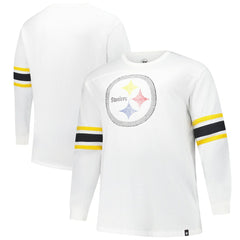Pittsburgh Steelers '47 Big & Tall Premier Brex Long Sleeve T-Shirt White - 47 brand