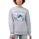 Detroit Lions G-III 4Her by Carl Banks Women's Flower Logo Graphic Fleece Pullover Sweatshirt Heather Gray - NFL