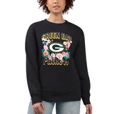 Green Bay Packers G-III 4Her by Carl Banks Women's Flower Logo Graphic Fleece Pullover Sweatshirt Black - NFL