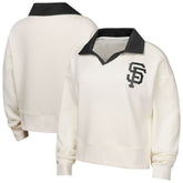 San Francisco Giants Girls Youth Ballpark Hit Collared V-Neck Pullover Sweatshirt discount
