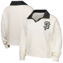 San Francisco Giants Girls Youth Ballpark Hit Collared V-Neck Pullover Sweatshirt discount