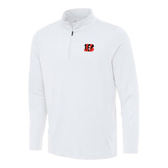 Cincinnati Bengals Antigua Reprocess Quarter-Zip Top White - NFL