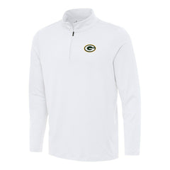 Green Bay Packers Antigua Reprocess Quarter-Zip Top White - NFL
