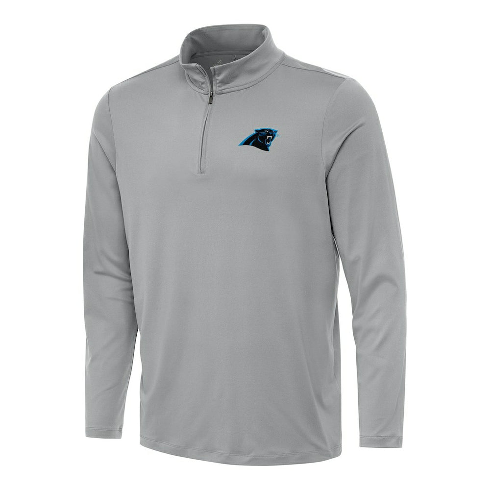 Carolina Panthers Antigua Reprocess Quarter-Zip Top Gray - NFL