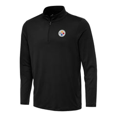 Pittsburgh Steelers Antigua Reprocess Quarter-Zip Top Black - NFL