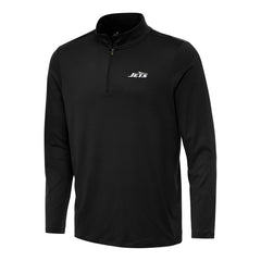 New York Jets Antigua Reprocess Quarter-Zip Top Black - NFL