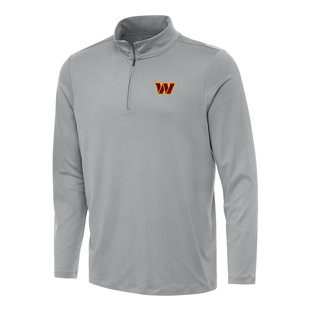 Washington Commanders Antigua Reprocess Quarter-Zip Top Gray - NFL