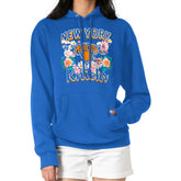 NBA - New York Knicks G-III 4Her by Carl Banks Women's Flowers Team Logo Graphic Fleece Pullover Hoodie - Blue