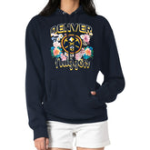 NBA - Denver Nuggets G-III 4Her by Carl Banks Women's Flowers Team Logo Graphic Fleece Pullover Hoodie - Navy