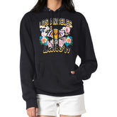 NBA - Los Angeles Lakers G-III 4Her by Carl Banks Women's Flowers Team Logo Graphic Fleece Pullover Hoodie - Black