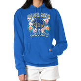 NBA - Golden State Warriors G-III 4Her by Carl Banks Women's Flowers Team Logo Graphic Fleece Pullover Hoodie - Royal