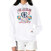 NBA - LA Clippers G-III 4Her by Carl Banks Women's Flowers Team Logo Graphic Fleece Pullover Hoodie - White