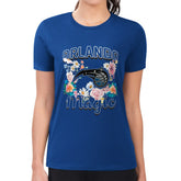 NBA - Orlando Magic G-III 4Her by Carl Banks Women's Super-Slim Fit Lightweight Flowers Team Logo Graphic T-Shirt - Blue
