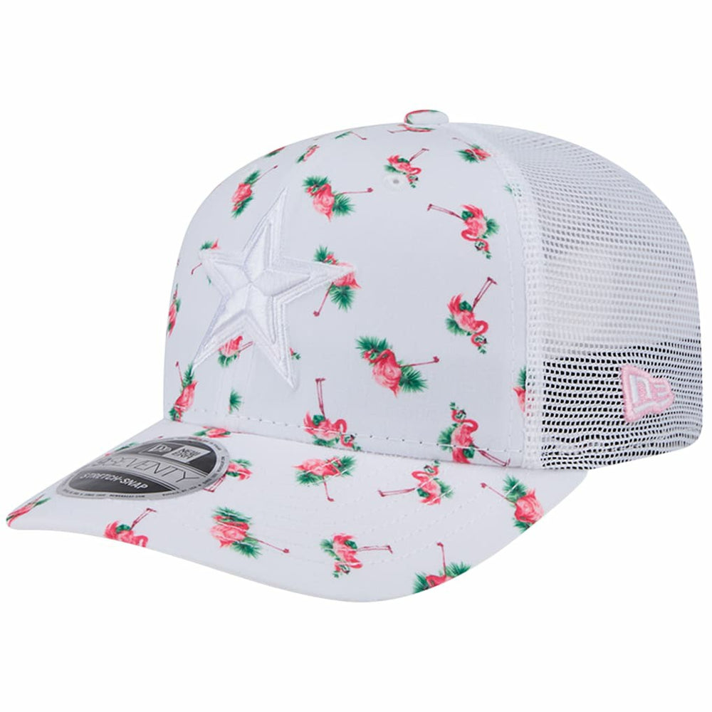 Dallas Cowboys New Era Adventure Flamingo Pattern 9SEVENTY Stretch-Snap Hat White - NFL