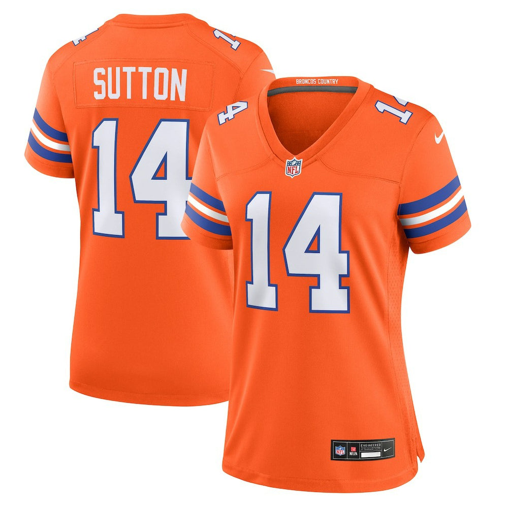 Courtland Sutton Denver Broncos Women's Mile High Collection 1977 Throwback Player Game Jersey Orange - Nike