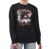 Philadelphia Flyers - G-III 4Her by Carl Banks Women's Flower Logo Pullover Sweatshirt Black