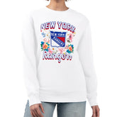 New York Rangers G-III 4Her by Carl Banks Women's Flower Logo Pullover Sweatshirt White