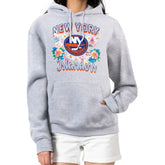 New York Islanders - G-III 4Her by Carl Banks Women's Flower Logo Pullover Hoodie Heather Gray