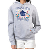 Toronto Maple Leafs - G-III 4Her by Carl Banks Women's Flower Logo Pullover Hoodie Heather Gray