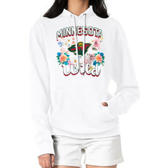 Minnesota Wild - G-III 4Her by Carl Banks Women's Flower Logo Pullover Hoodie White