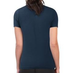 Florida Panthers - G-III 4Her by Carl Banks Women's Super-Slim Fit Lightweight Flower Logo T-Shirt Navy