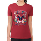 Washington Capitals G-III 4Her by Carl Banks Women's Super-Slim Fit Lightweight Flower Logo T-Shirt Red