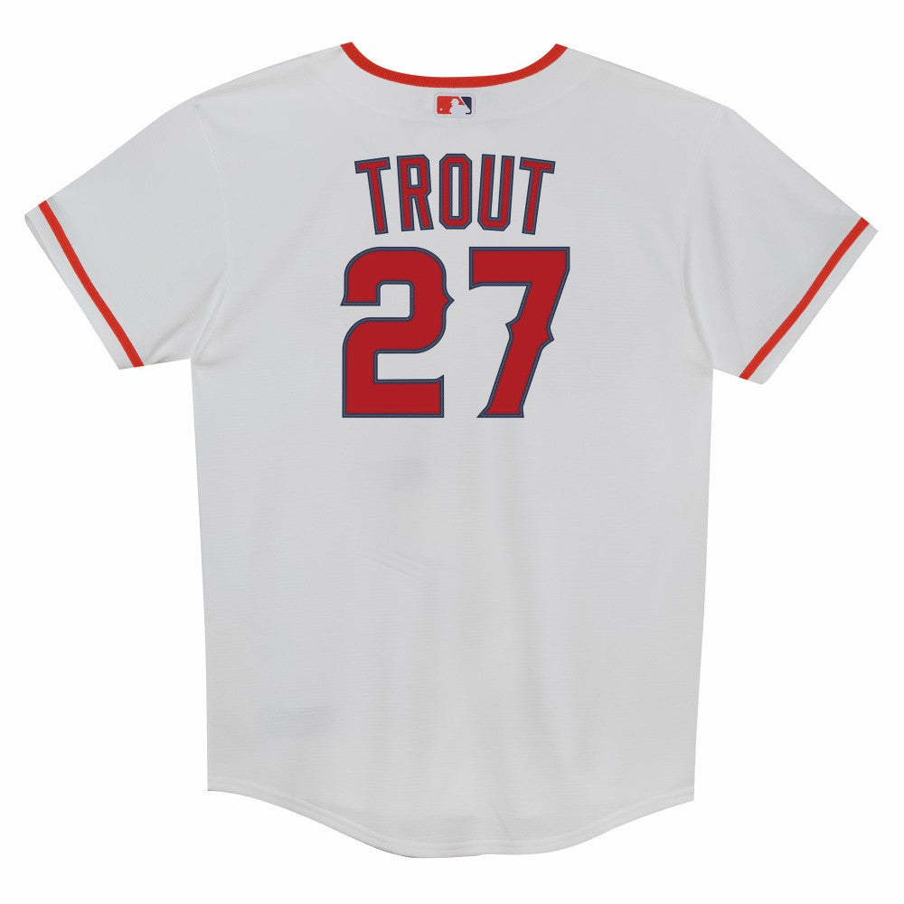 Mike Trout Los Angeles Angels Nike Preschool Home Replica Player Jersey - White | MLB Jerseys