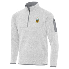 Argentina National Team Antigua Fortune Quarter-Zip Pullover Jacket - Heather Gray