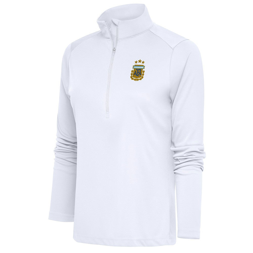 Argentina National Team Antigua Women's Tribute Half-Zip Pullover Top - White