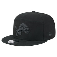 Detroit Lions New Era Adventure Canvas Split Panel 9FIFTY Snapback Hat Black - NFL