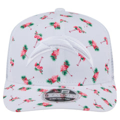 Los Angeles Chargers New Era Adventure Flamingo Pattern 9SEVENTY Stretch-Snap Hat White - NFL