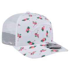 Los Angeles Chargers New Era Adventure Flamingo Pattern 9SEVENTY Stretch-Snap Hat White - NFL