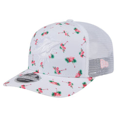 Miami Dolphins New Era Adventure Flamingo Pattern 9SEVENTY Stretch-Snap Hat White - NFL