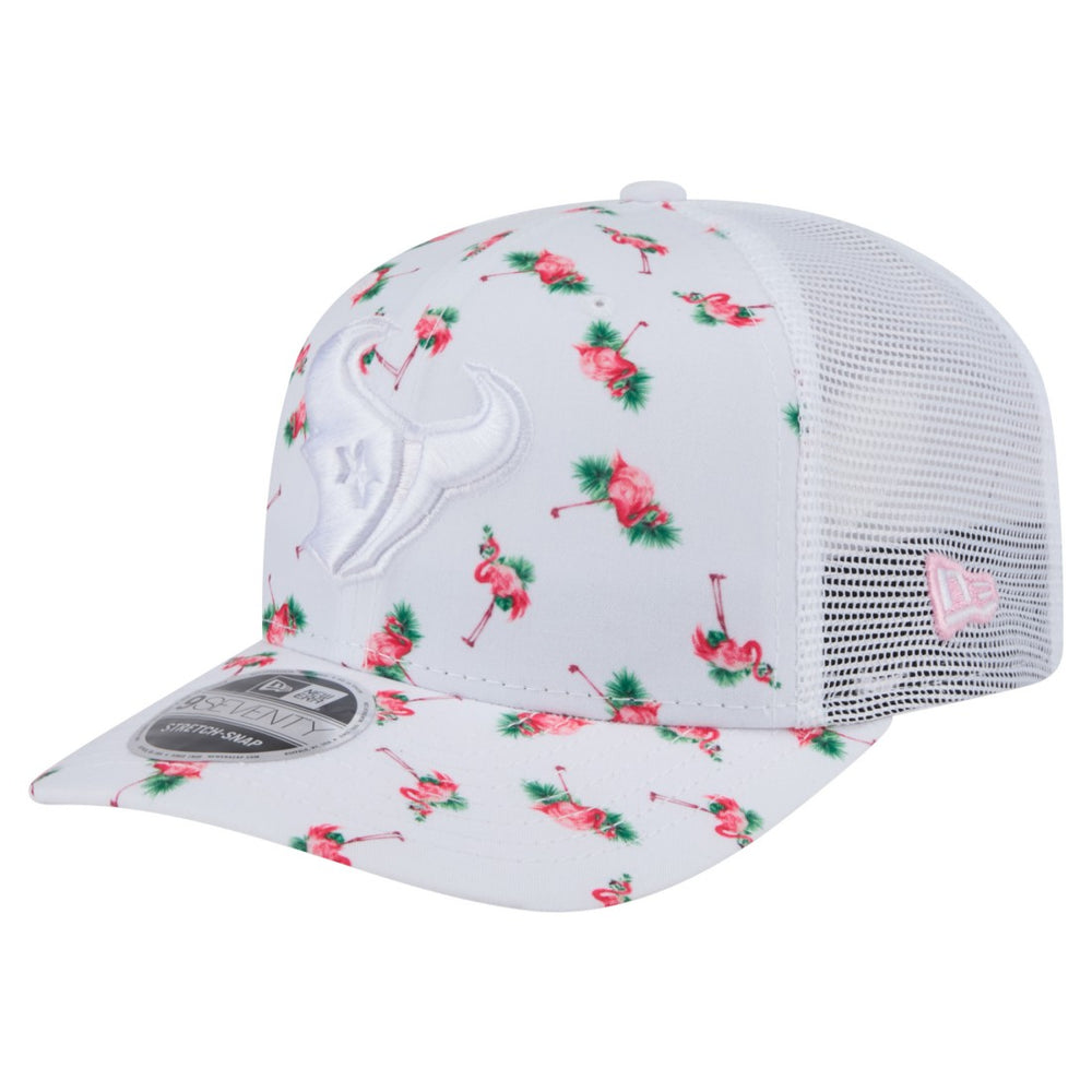 Houston Texans New Era Adventure Flamingo Pattern 9SEVENTY Stretch-Snap Hat White - NFL