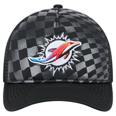 Miami Dolphins New Era Gradient 9FORTY Adjustable Hat Black - NFL