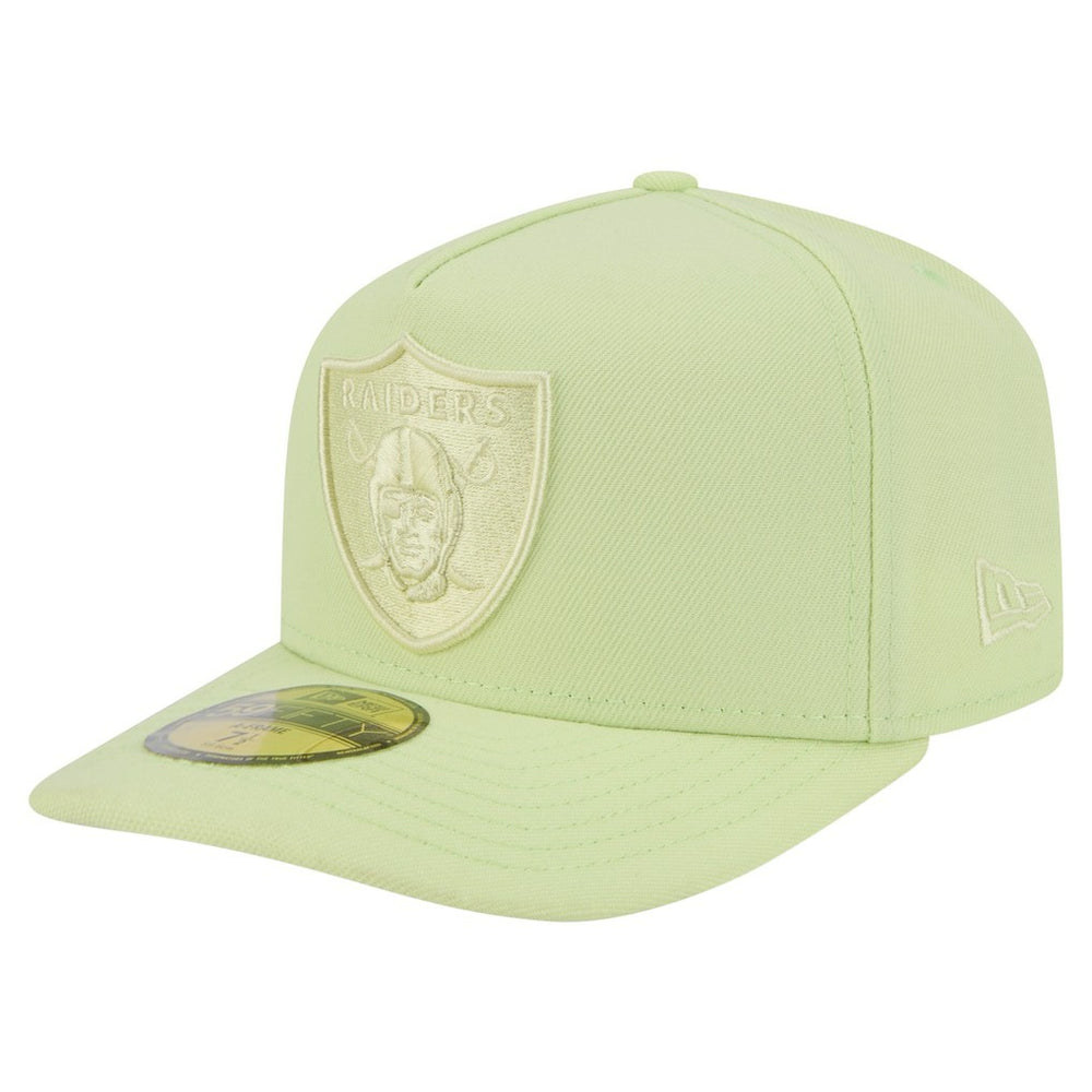 Las Vegas Raiders New Era Color Pack A-Frame 59FIFTY Fitted Hat Light Green - NFL