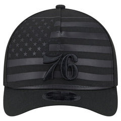 New Era - Philadelphia 76ers Game Day Flag A-Frame 9FORTY Adjustable Hat - Black