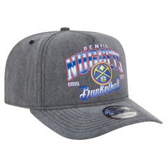 New Era - Denver Nuggets Throwback Washed Pre-Curved 9FIFTY Snapback Hat - Charcoal